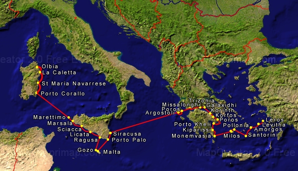 unsere Route im Sommer 2013
